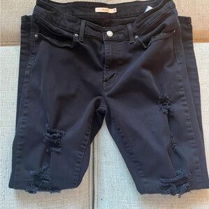 plain black skinny jeans